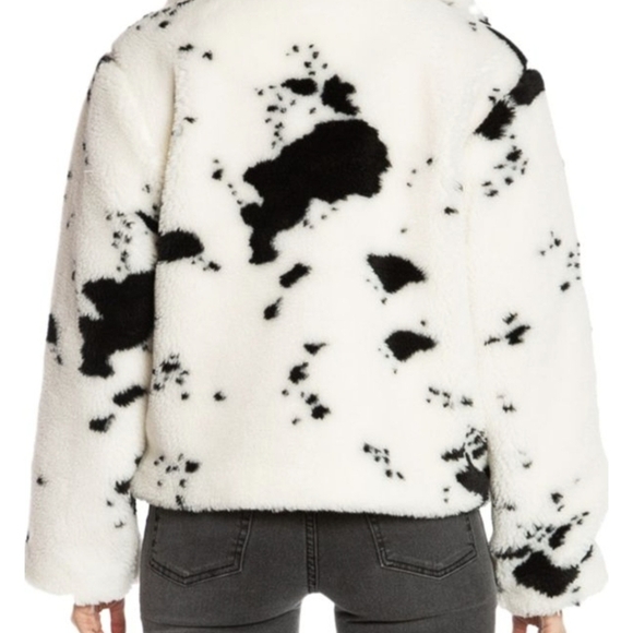 Juicy Couture White and Black Faux Fur Comfy Y2K Jacket NEW SZ XS - Picture 3 of 11